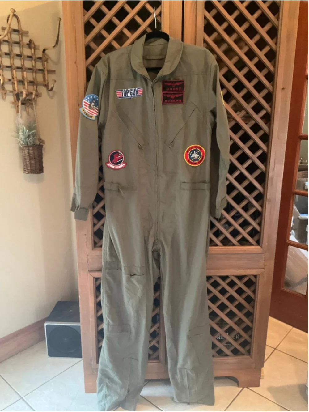 Top Gun Off Campus Maverick Goose Flight Suit Costume Jumpsuit Adult Pilot